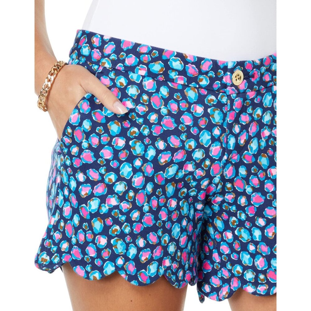 Like New Lilly Pulitzer 5" Buttercup Knit Shorts Navy Spotted In The Wild
